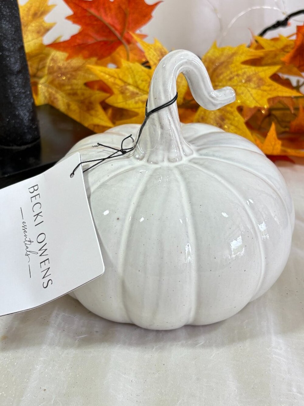 Becki Owens Terracotta White Wash Glaze Halloween Harvest Pumpkin Home Decor New